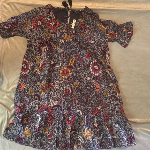 Madewell Ruffle-Sleeve Popover Mini Dress in Bali Blooms | NWT $110 | Size Small - Picture 4 of 6